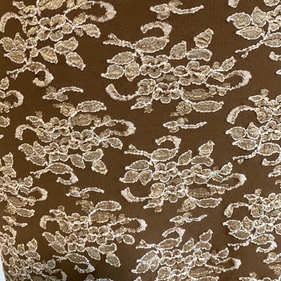 Vintage Deadstock Express Tricot Lace Skirt Brown Mini Short Women’s Medium NEW - Picture 3 of 8